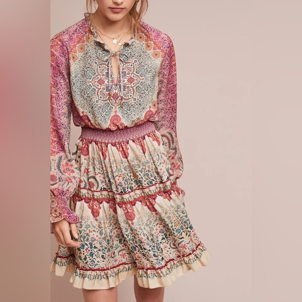 Siddhartha Bansal Anthropologie Dakota Peasant Dress (D3)